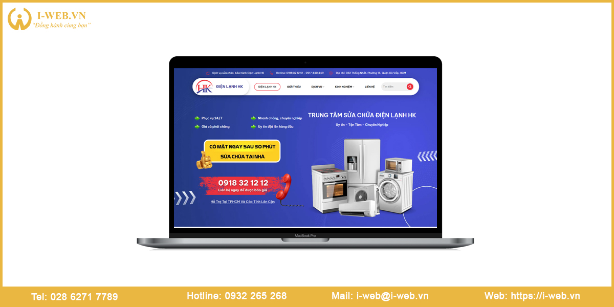 Mẫu website điện lạnh