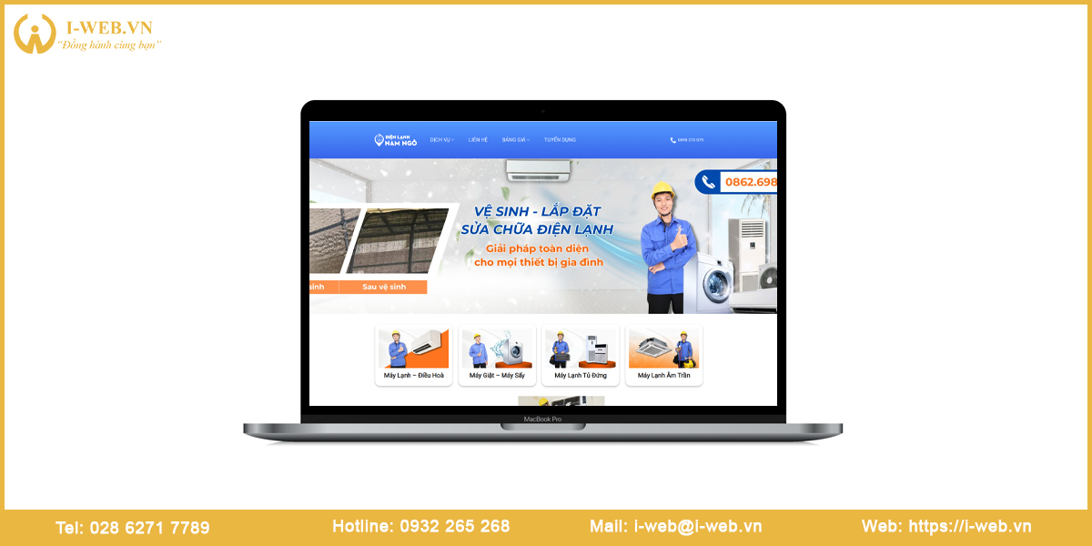 Mẫu website điện lạnh