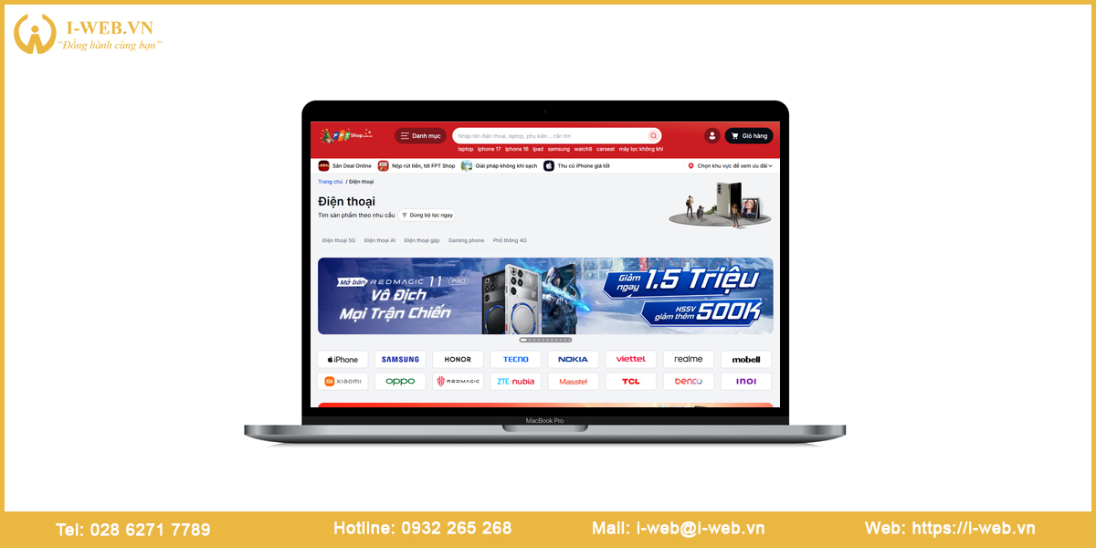 Mẫu web điện thoại