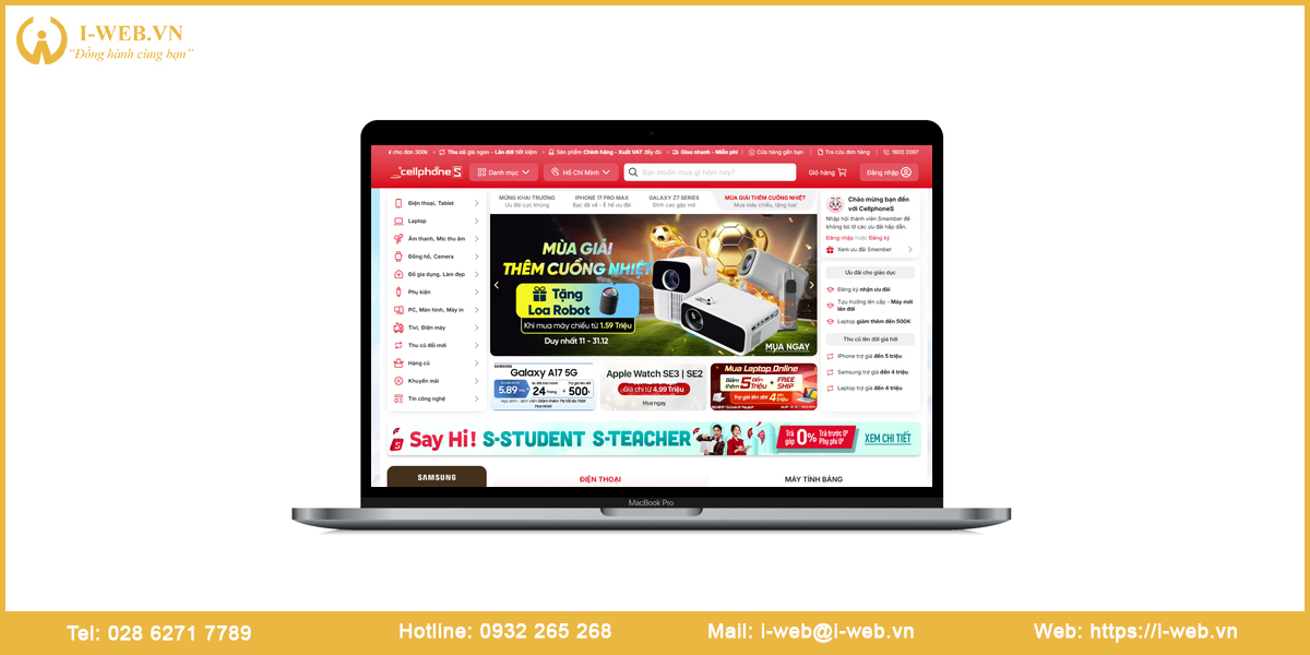 Mẫu web điện thoại