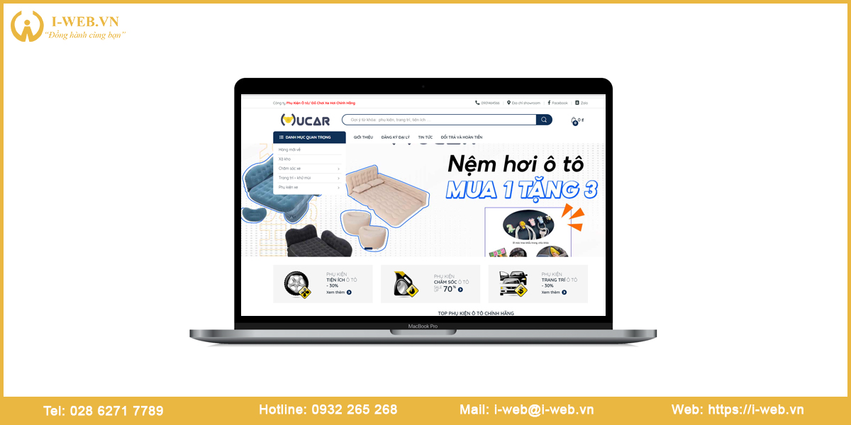 Mẫu web đồ chơi xe hơi