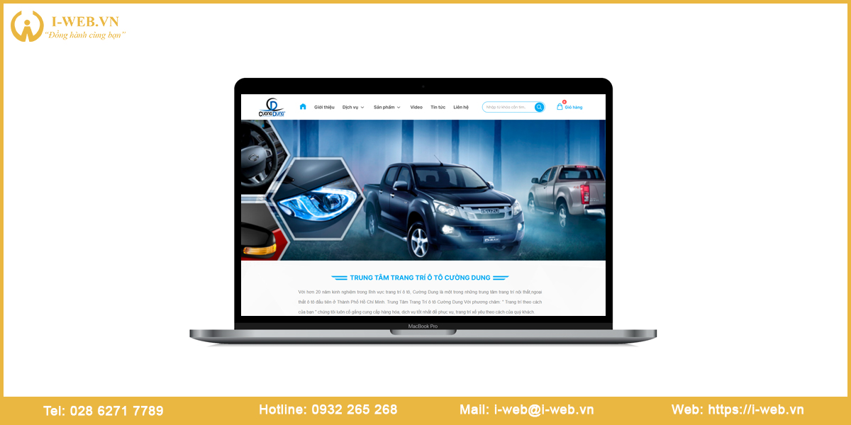 Mẫu web đồ chơi xe hơi