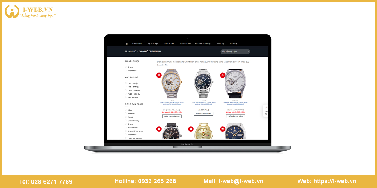 Mẫu thiết kế web đồng hồ