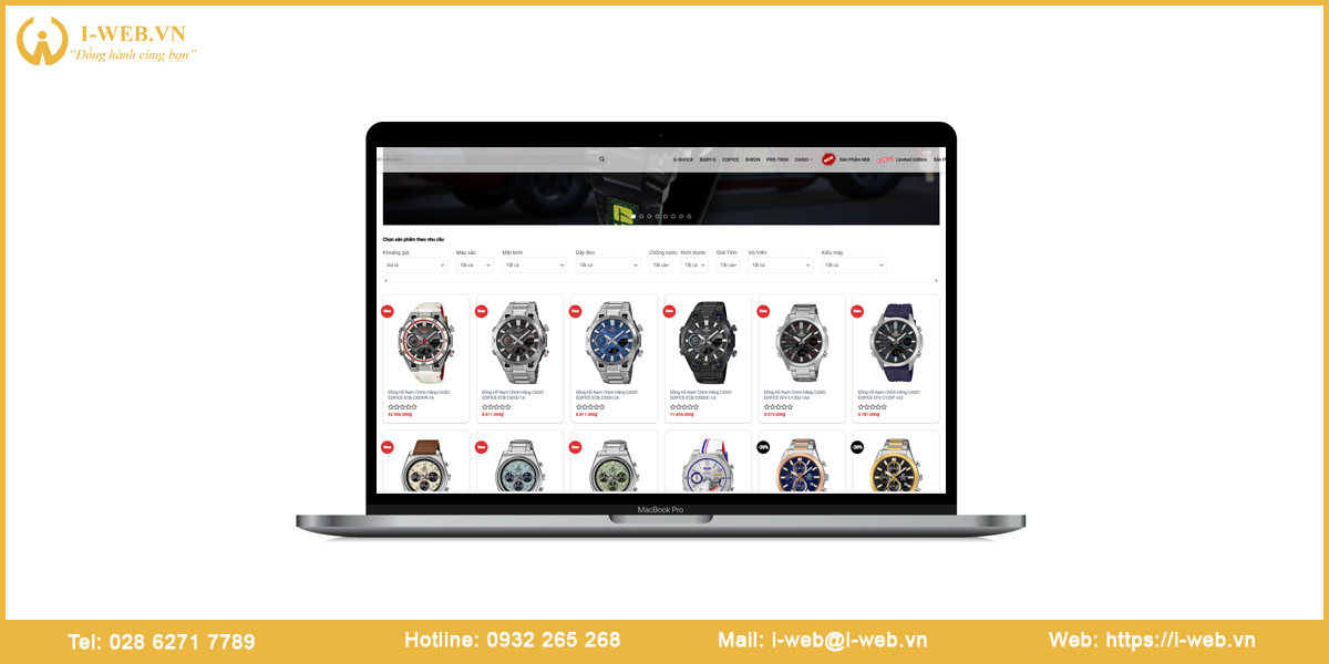 Mẫu thiết kế web đồng hồ