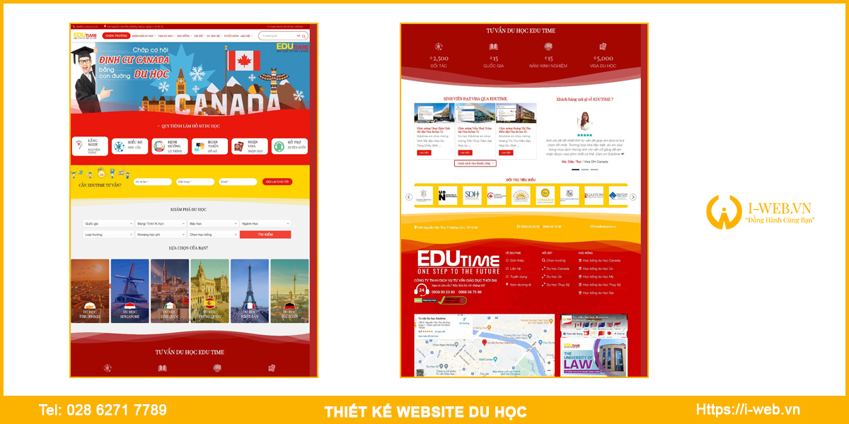 Mẫu web du học