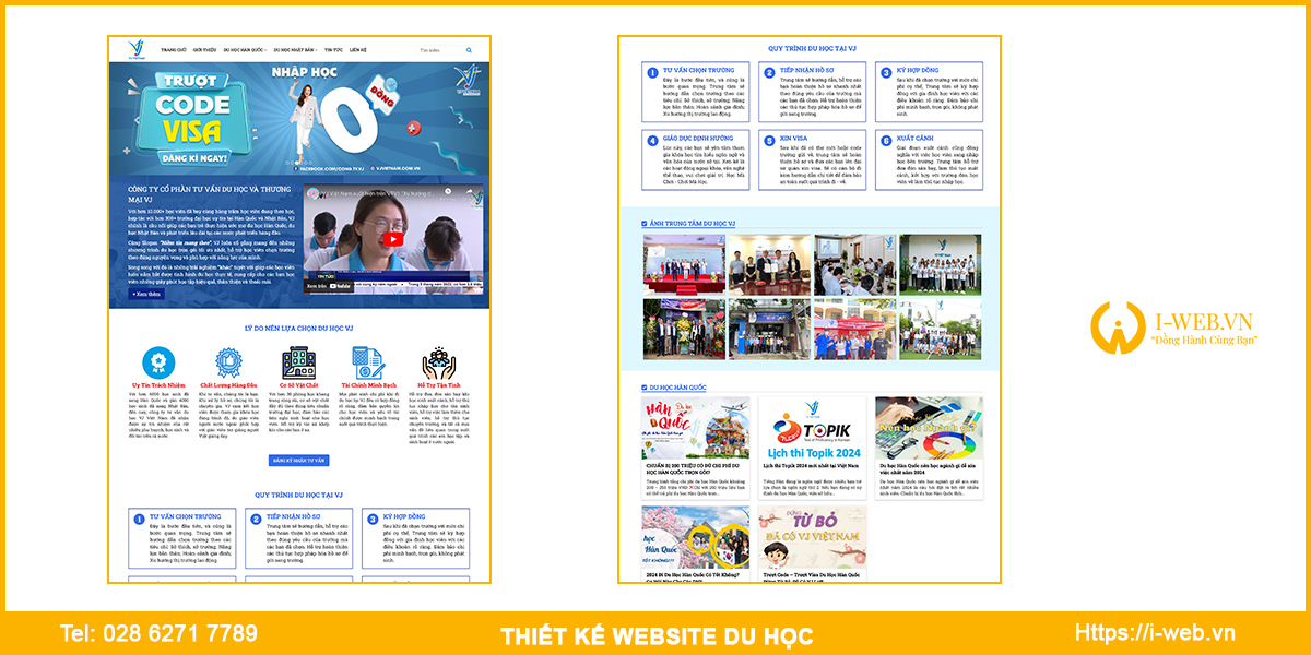 Mẫu web du học