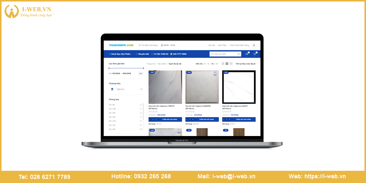 Mẫu website gạch ốp lát