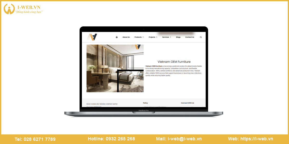 Mẫu website gia công oem