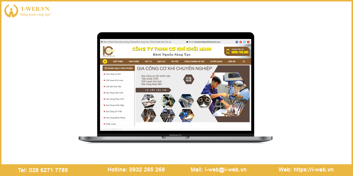 Mẫu website gia công oem