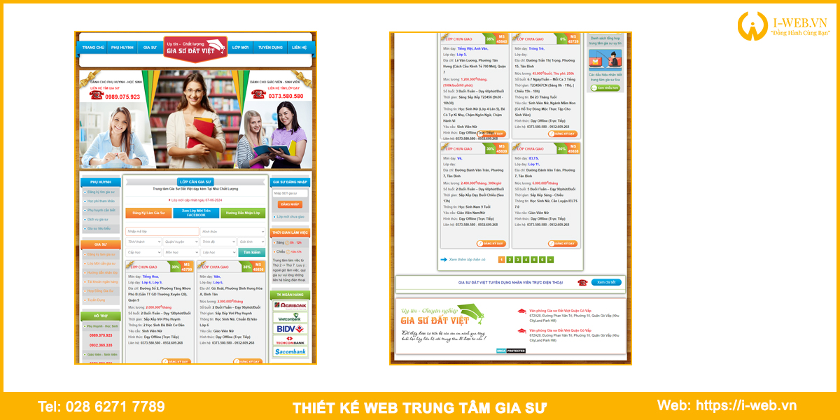 Mẫu web gia sư