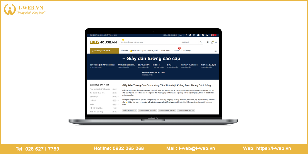 Mẫu website giấy dán tường
