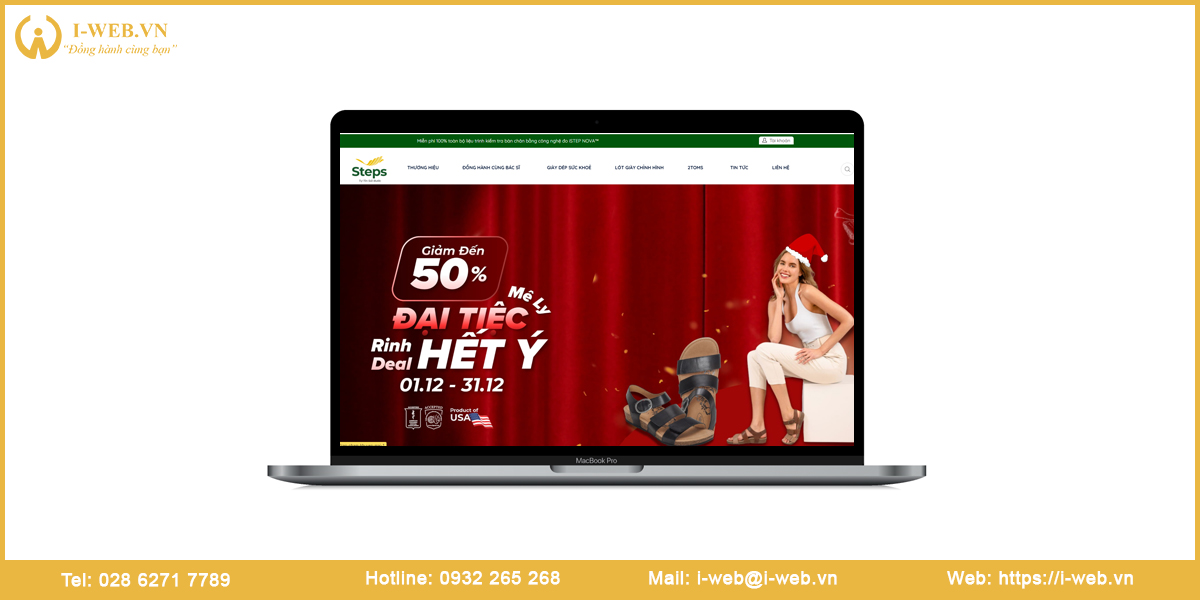 Mẫu website giày dép