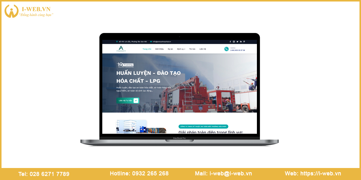 Mẫu website hóa chất