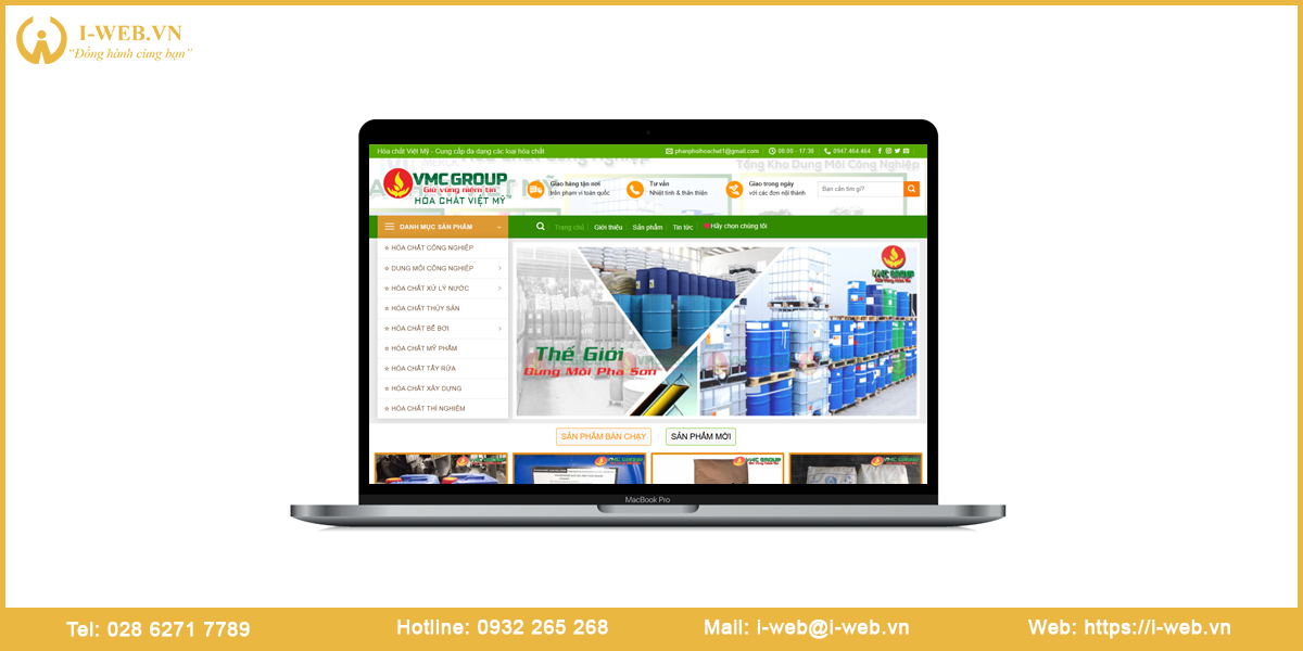 Mẫu website hóa chất