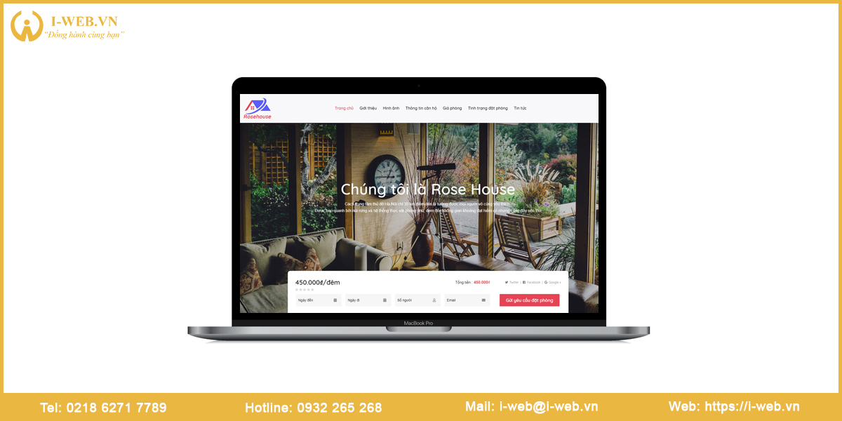 Mẫu thiết kế web homestay