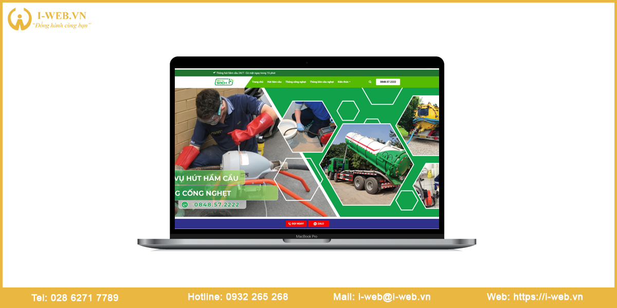 Mẫu web hút hầm cầu