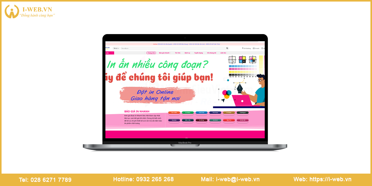 Mẫu thiết kế website in ấn