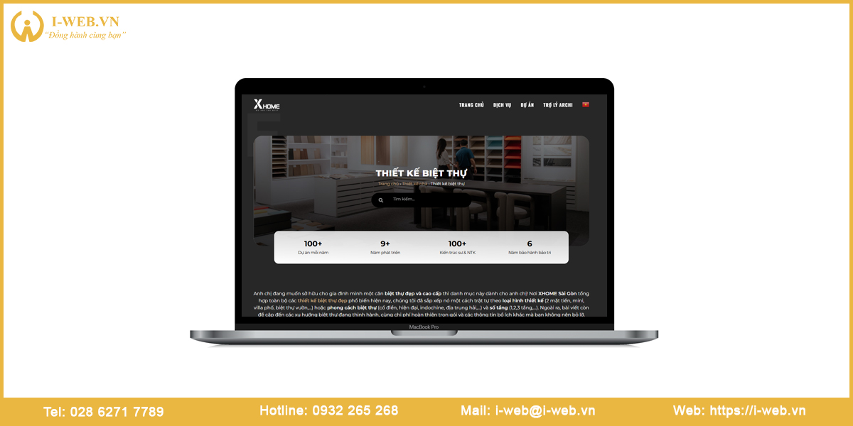 Mẫu website kiến trúc