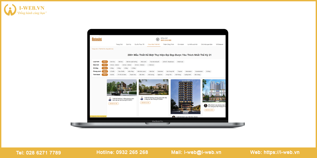 Mẫu website kiến trúc