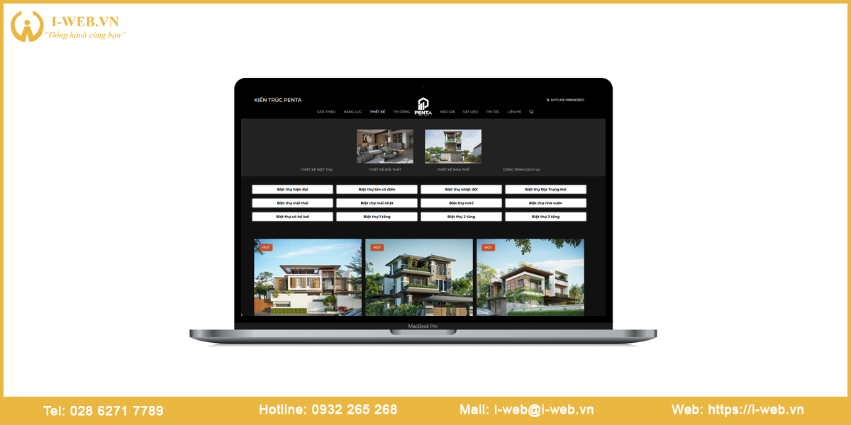 Mẫu website kiến trúc