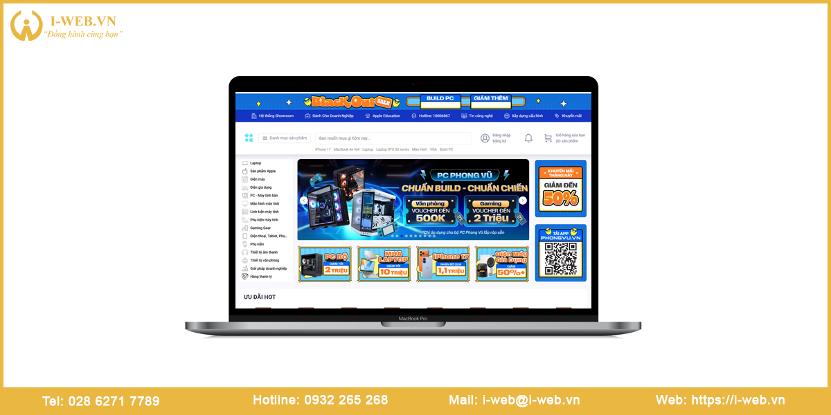 Mẫu website laptop