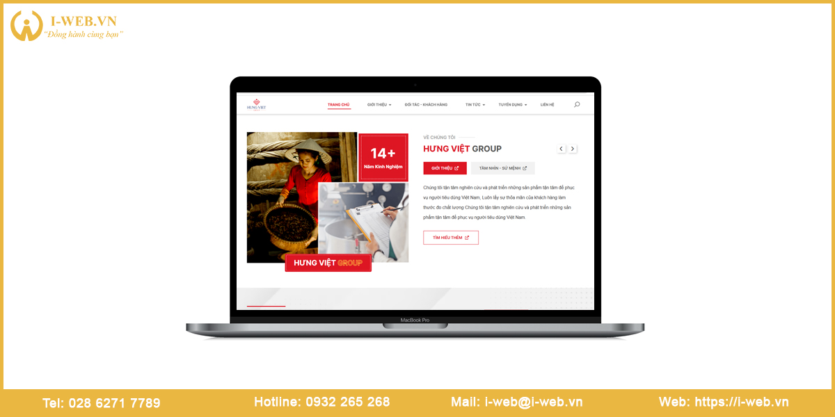 Mẫu thiết kế website Long An