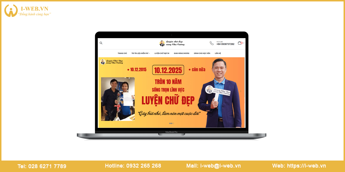 Mẫu website luyện chữ