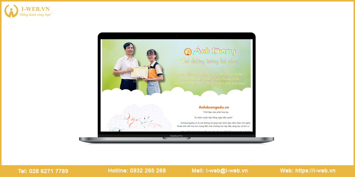 Mẫu website luyện chữ