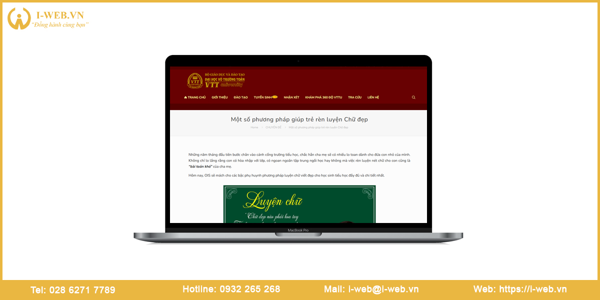 Mẫu website luyện chữ