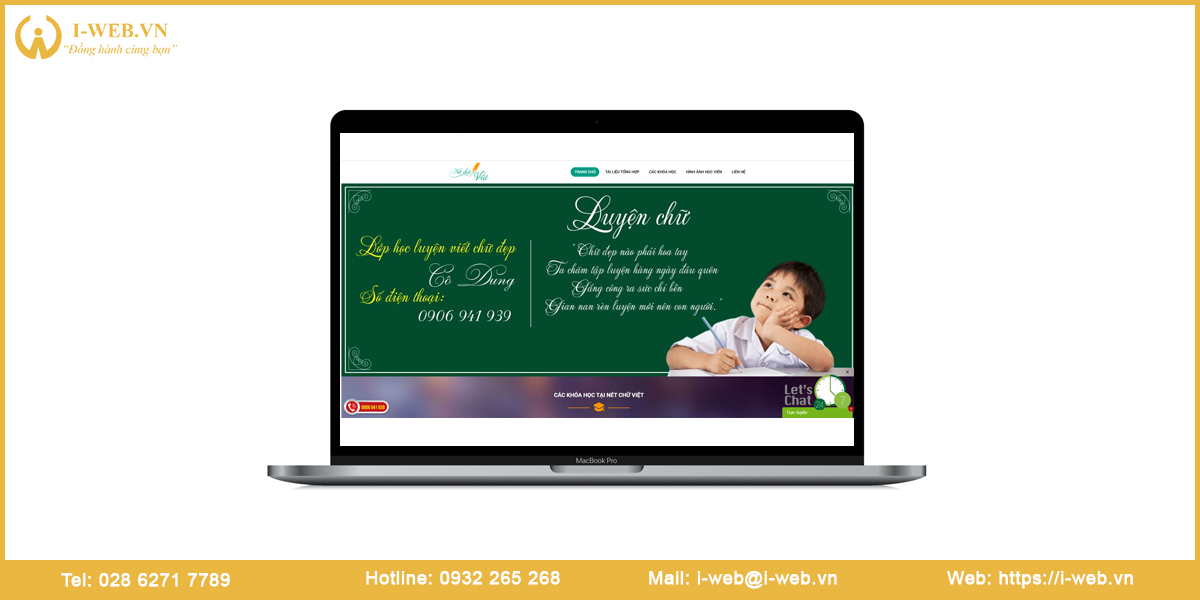 Mẫu website luyện chữ