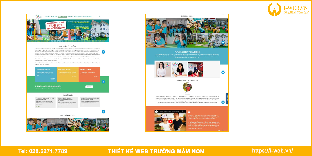 Mẫu web trường mầm non