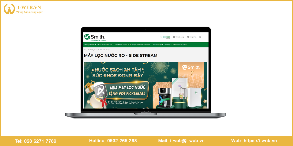 Mẫu web máy lọc nước