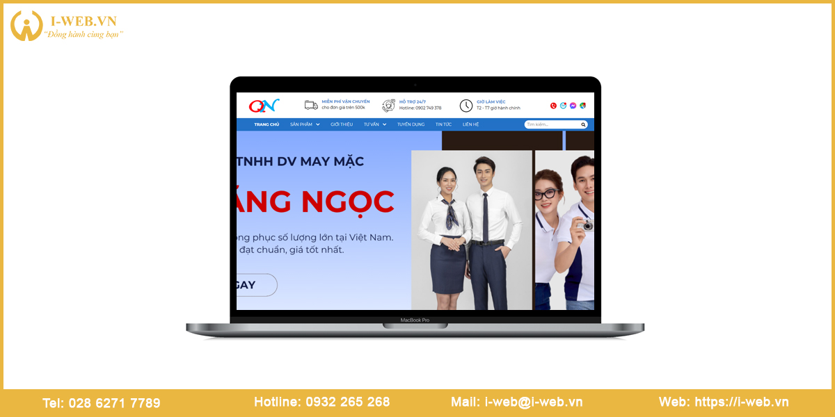 Mẫu web may mặc