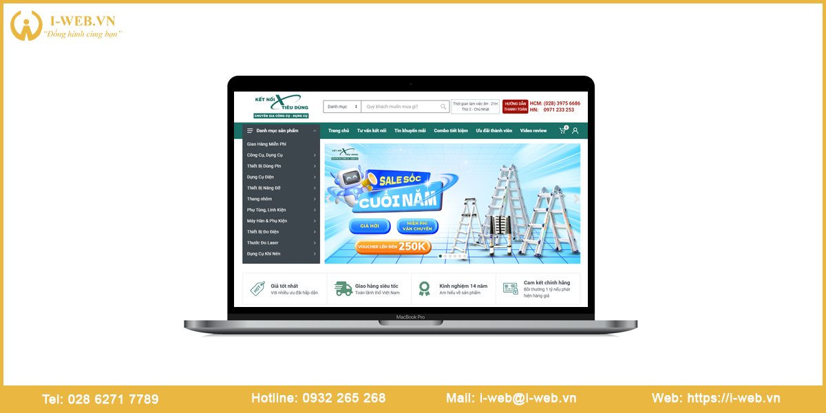 Mẫu web máy móc thiết bị