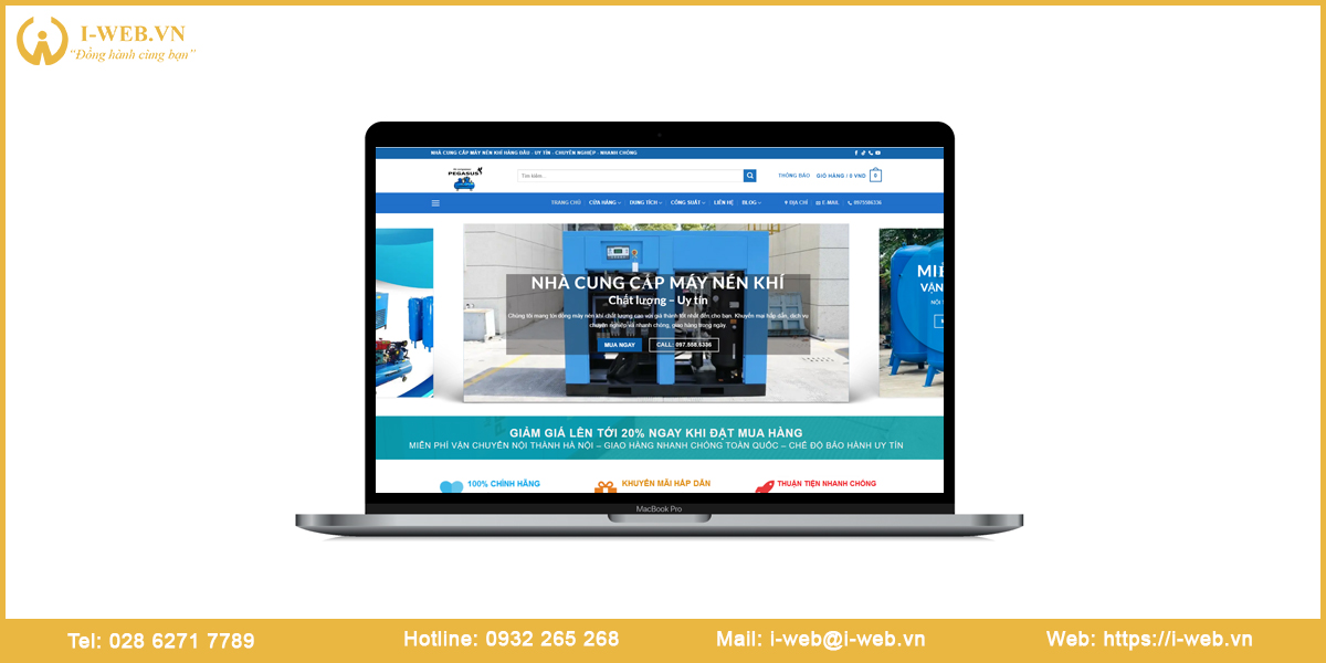 Mẫu web máy móc thiết bị