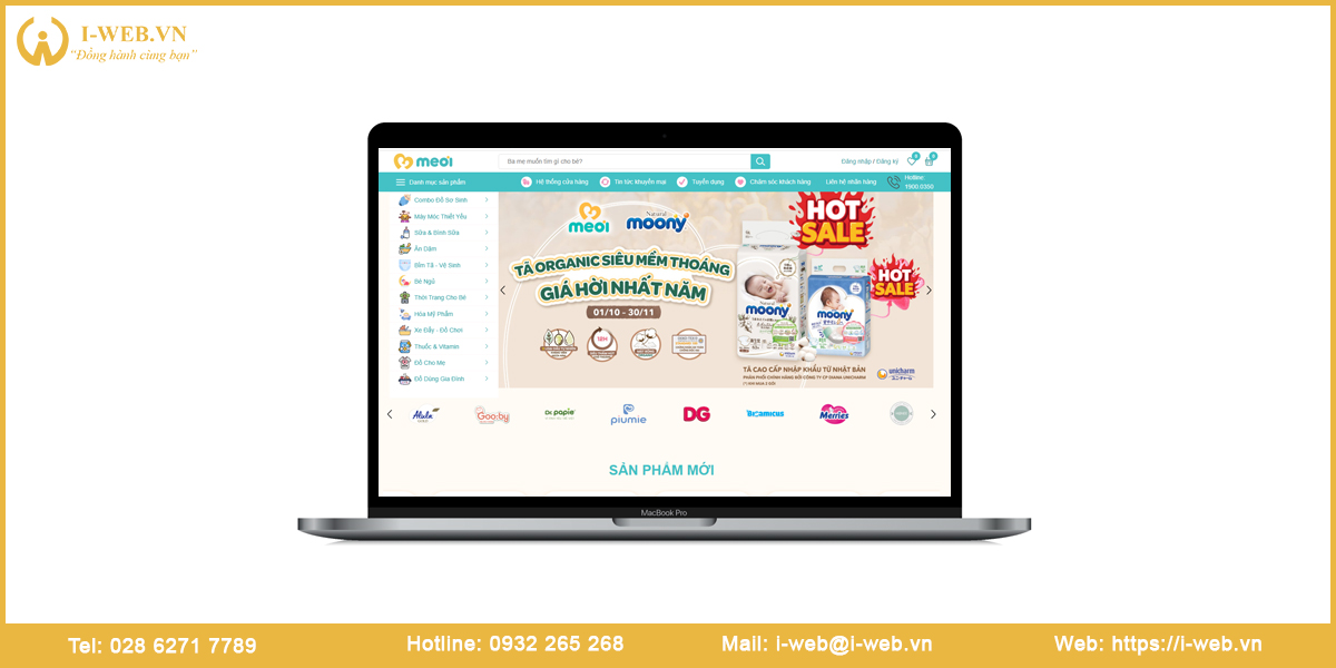 Mẫu thiết kế web mẹ và bé