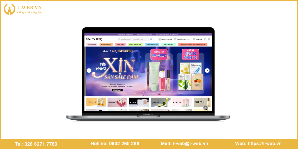 Mẫu website mỹ phẩm