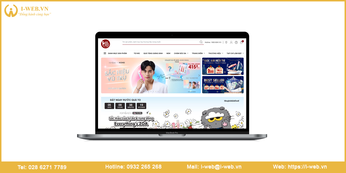 Mẫu website mỹ phẩm
