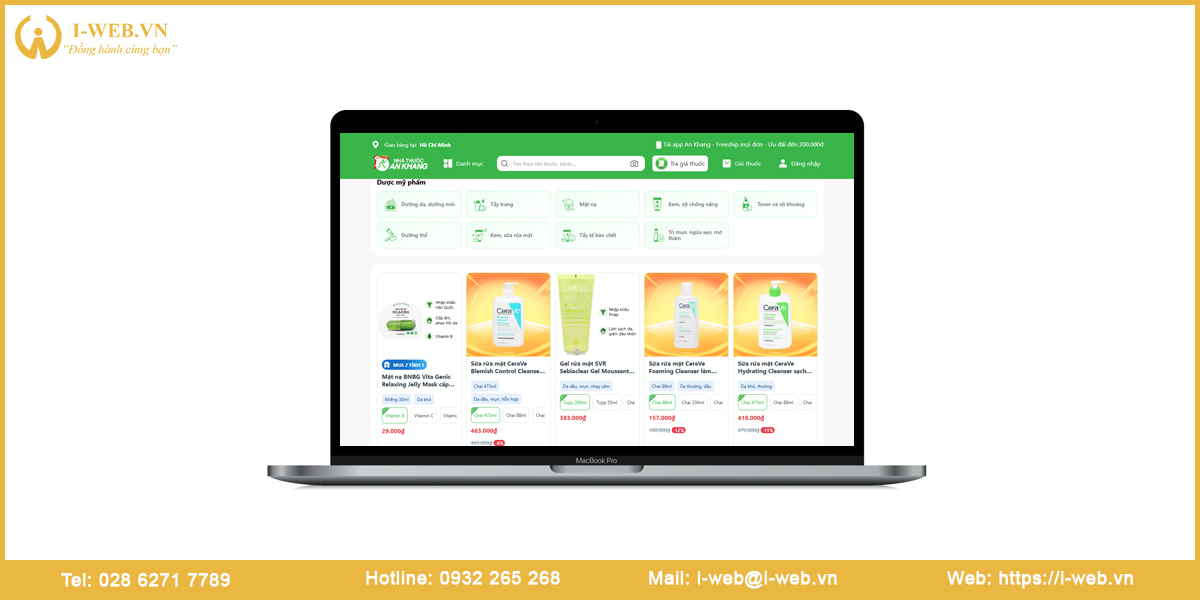 Mẫu website mỹ phẩm