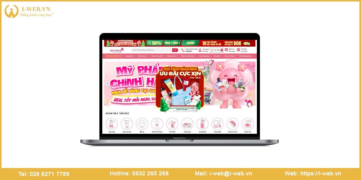 Mẫu website mỹ phẩm