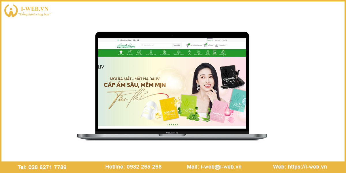 Mẫu website mỹ phẩm