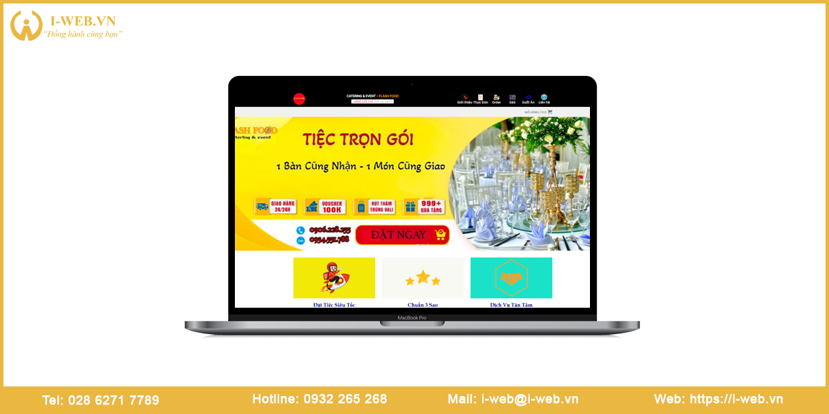 Mẫu thiết kế web nấu tiệc tại nhà