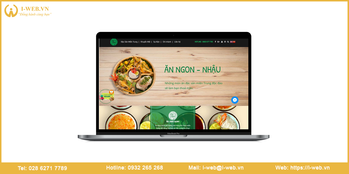Mẫu thiết kế web nhà hàng