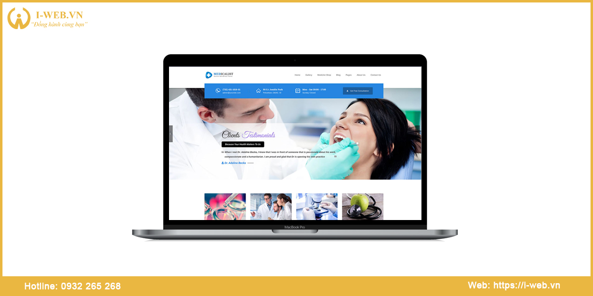 Mẫu thiết kế web nha khoa