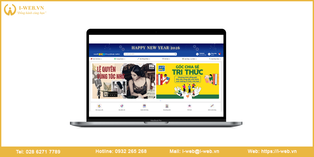 Mẫu web nhà sách