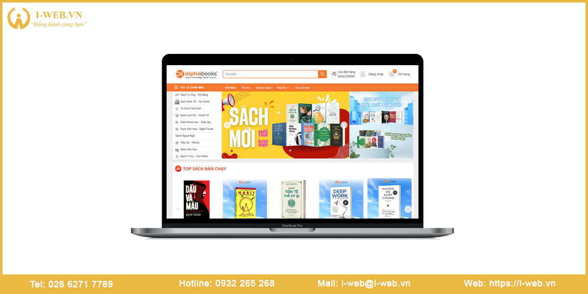 Mẫu web nhà sách
