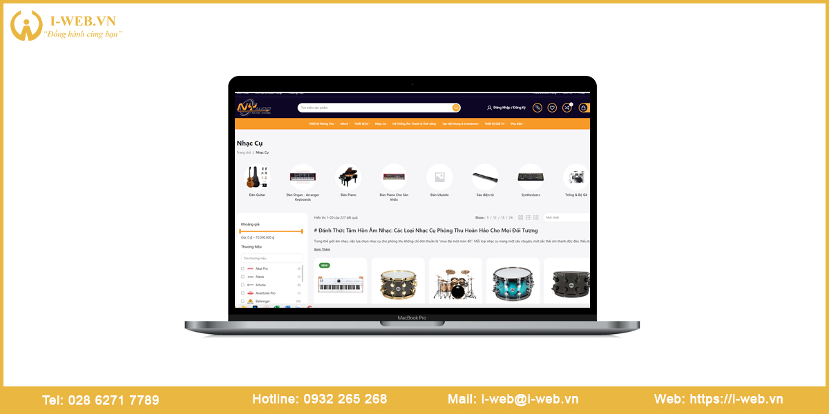 Mẫu web nhạc cụ