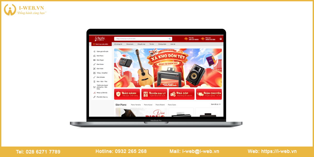 Mẫu web nhạc cụ
