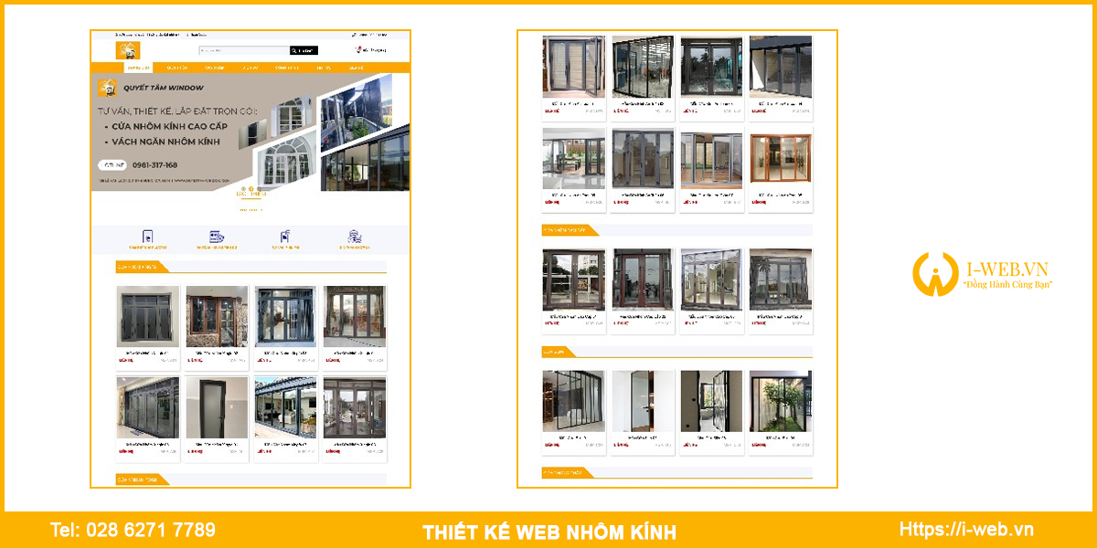 Mẫu web nhôm kính