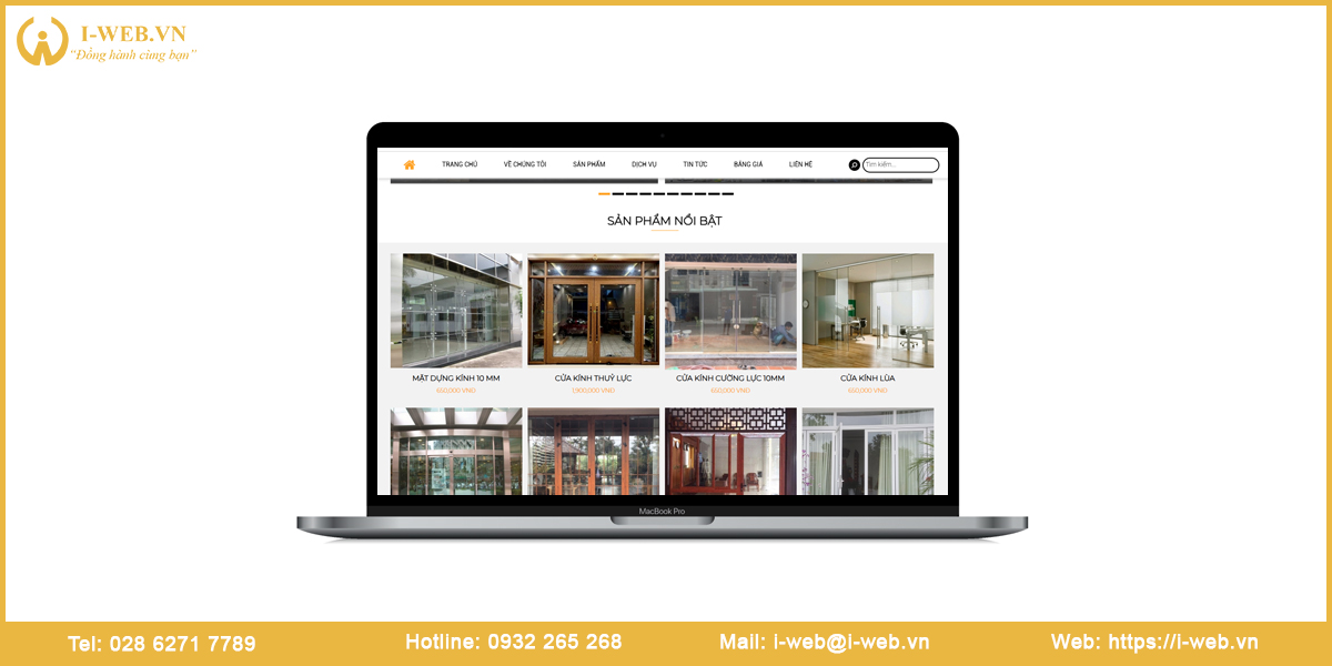 Mẫu web nhôm kính